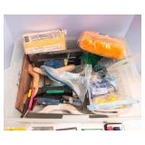 Tote Filled with Tiling Tools