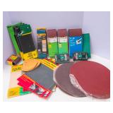 Sandpaper & Abrasives Lot – Orbital Discs, Belts, Sanding Blocks & More