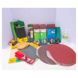 Sandpaper & Abrasives Lot – Orbital Discs, Belts, Sanding Blocks & More