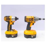 DeWalt Cordless Impact Driver Lot – DC825 & Heavy-Duty 1/4" Impact Driver with Batteries
