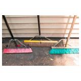 Set of Three Push Brooms