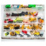 Farm & Construction Toy Vehicle Lot – with 2 Storage Containers