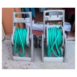 Set of Two Garden Hoses and Reels