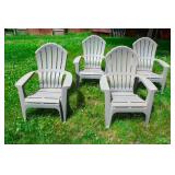 Plastic Patio Chairs – Set of 4
