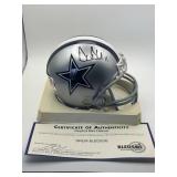 Drew Bledsoe Dallas Cowboys Football Mini Helmet Autograph Legendary Quarterback
