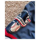 Joe Mauer Minnesota Twins baseball jersey dark blue with red lettering
