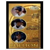 2006 Topps Gold Label Bullion Derek Jeter, Orlando Hernandez and Bernie Williams Card