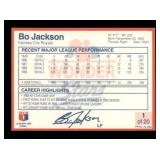 1990 Wonder Stars Bo Jackson Card Food Insert Card
