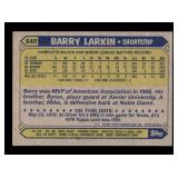 1987 Topps Barry Larkin #648 Rookie Card