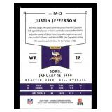 2020 Panini Chronicles - Panini Justin Jefferson #PA-23 Pink (RC) Rookie Card