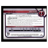 2022 Bowman Chrome Joe Ryan Rookie Card Minnesota Twins