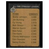 1973 Topps - All-Time Leaders Walter Johnson #478