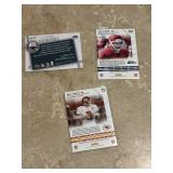 NFL Football Card Lot, 3 Autographed and Jersey Cards