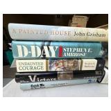 Mixed Book Lot Hardcovers Reference Atlas Grisham Ambrose 17 Pc