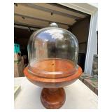 Home Decor & Linens Lot Cloche Wood Stand Lenox Ralph Lauren