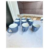 Mixed Glassware Decor & Noritake Colorwave Blue Mugs Estate Lot