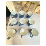 Mixed Glassware Decor & Noritake Colorwave Blue Mugs Estate Lot