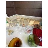 Assorted Drinkware Glass Lot Wine Glasses Mugs Tumblers Barware
