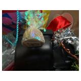 Misc Party Decor Gift Wrap Craft Supply Lot w Speaker & Glass Vase