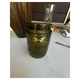 Large Art Pottery Floor Vase Brown Red Drip Glaze 15.5 In Decor