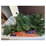 Christmas Decor Lot Lights Garland Santa Snowmen Mixed Holiday Tote