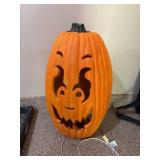 Large Lighted Jack O Lantern Halloween Pumpkin Decor 32in Good