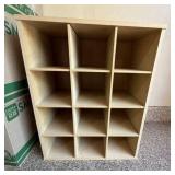 Woodgrain 12-Cubby Storage Organizer Shelf Cabinet 24in Tall Good