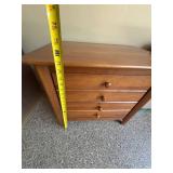 Large Nightstand Natural Maple 4 Drawer