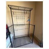 Metal Sports Equipment Storage Rack Bench Seat Organizer Black