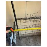 Metal Sports Equipment Storage Rack Bench Seat Organizer Black