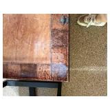 South Cone Handmade Peru Wooden Storage Chest Trunk Leather Top