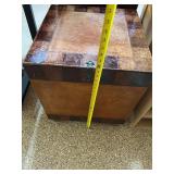 South Cone Handmade Peru Wooden Storage Chest Trunk Leather Top