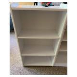 Pair of White Bookcases Open Shelving Units Approx 39in Tall