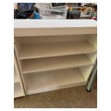 Pair of White Bookcases Open Shelving Units Approx 39in Tall