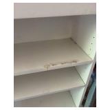 Pair of White Bookcases Open Shelving Units Approx 39in Tall