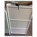 Pair of White Bookcases Open Shelving Units Approx 39in Tall
