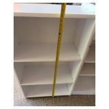 Pair of White Bookcases Open Shelving Units Approx 39in Tall