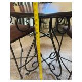 3 Pc Pub Height Dining Set Round Table & 2 Chairs Metal Wood Top from Pier 1