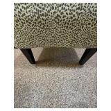 Armless Upholstered Accent Slipper Chair Animal Print 34in Tall
