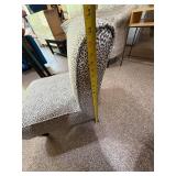 Armless Upholstered Accent Slipper Chair Animal Print 34in Tall