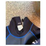 SeaQuest BCD Vest XL with Wetsuit 13/14 & Small Fins Gear Lot