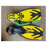Mares Snorkel Gear Lot Wetsuit XL Fins Booties Mask Snorkels