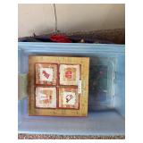 Christmas Decor Lot Wreath Picks Baskets Oneida Winter Song Plates