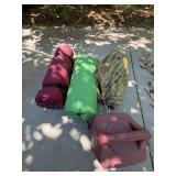 Camping Gear Lot Sleeping Bag Tent Bag Coleman Water Carrier