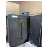 Atlantic Black Softside Luggage Set Rolling Carry-On & Garment Bag