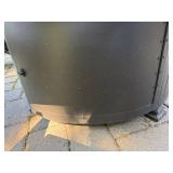 OW Lee Santorini 42" Round Outdoor Wrought Iron Fire Pit Table w/ Cover