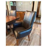 Stanley Furniture Urban Comfort Mahogany Dining Set Table 6 Leather Chairs