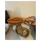 Assorted Wicker Basket Collection 8 Piece Decorative Serving Storage Set