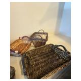 Assorted Wicker Basket Collection 8 Piece Decorative Serving Storage Set