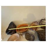 Assorted Wicker Basket Collection 8 Piece Decorative Serving Storage Set